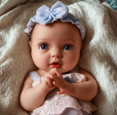 Terry 12" Realistic Silicone Smiling Baby Little Infant Girl Building Lovely Memories