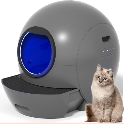 Self-Cleaning Cat Litter Box, Safe Alert & LED Indicator
