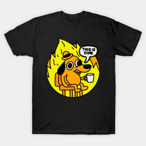This Is Fine - Funny Meme T-Shirt