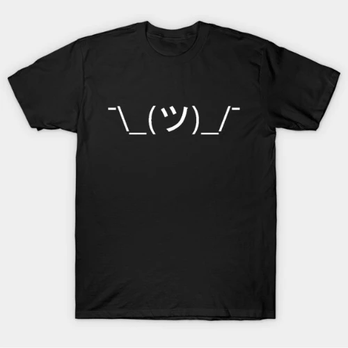 Shrug Emoticon ¯\_(ツ)_/¯ Japanese Kaomoji T-Shirt