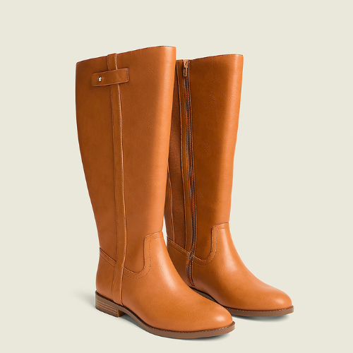 Strap-Detail Tall Riding Boot